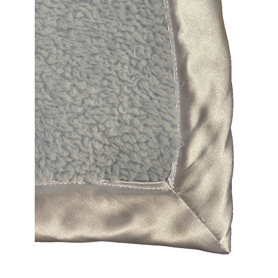 Manta azul bebé Hudson felpa gruesa adorno satinado polar niño Foto 4 de 4