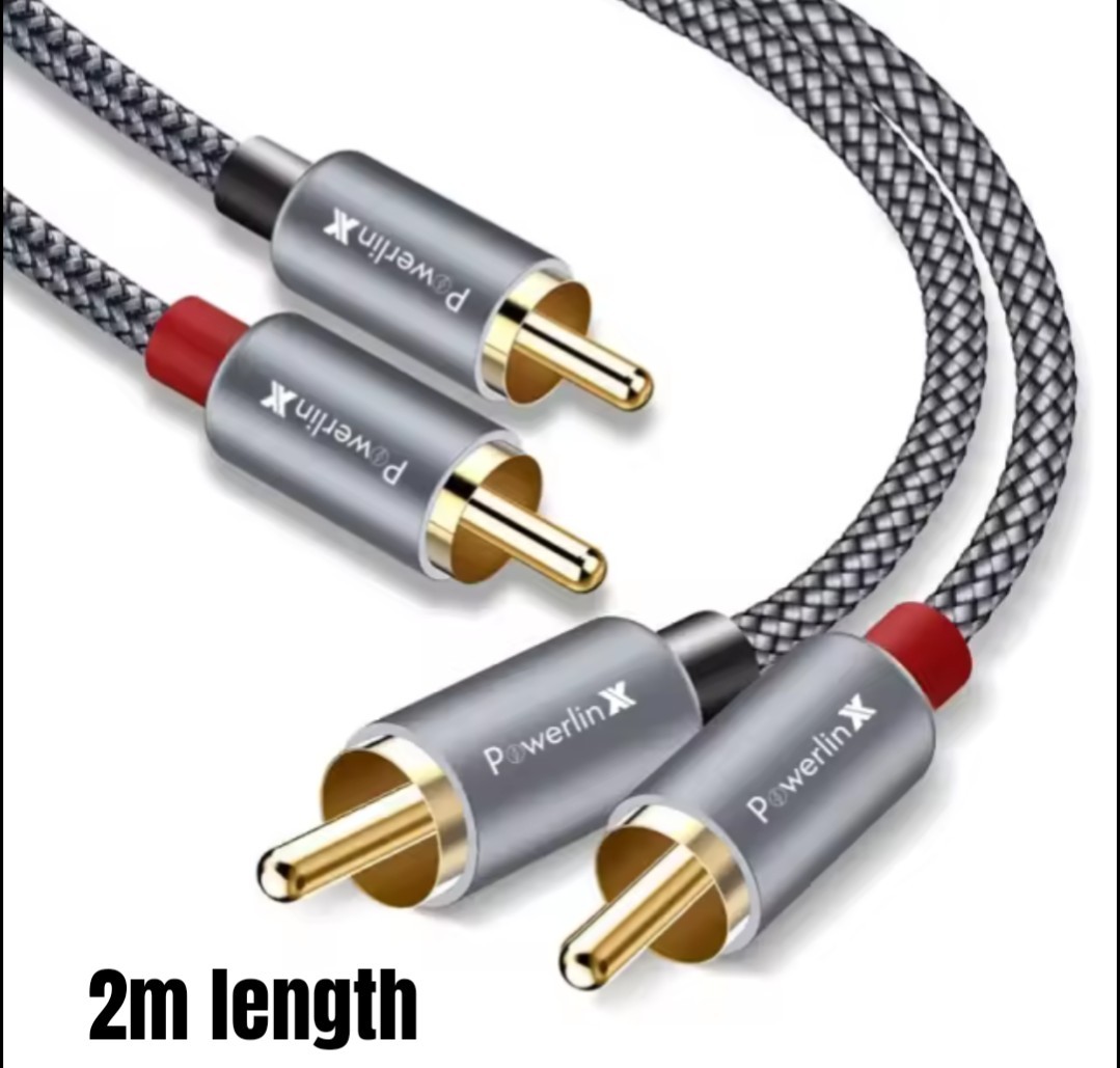 Premium 75 Ohm Digital Audio COAX Gold Plated RCA Phono Cable 1.5m