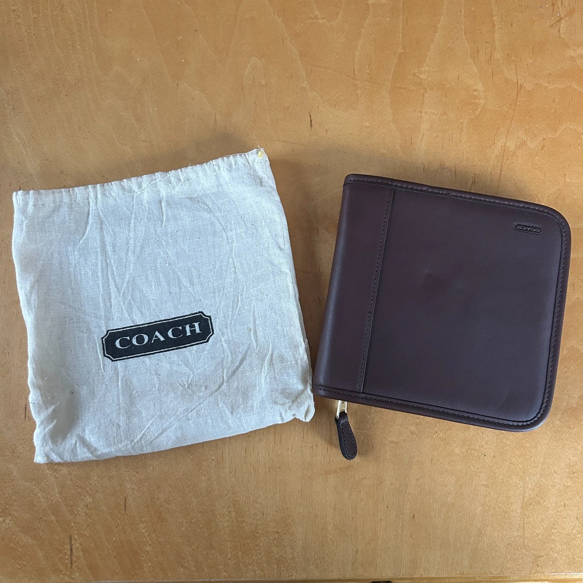 Vintage coach ケース　小物入れ Vintage Coach Turnlock Case 7171 British Tan Leather Wallet Pouch