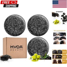3Pcs Gray Hair Reverse Bar Soap, Black Shampoo Bar for Hair and Beard Darkening