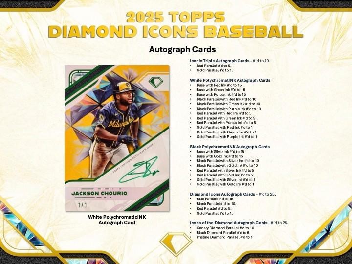 2025 Topps Diamond Icons Baseball Hobby 2 Box Case | eBay