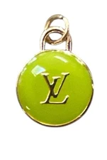 LV Green & Gold Double Sided Charm 15MM