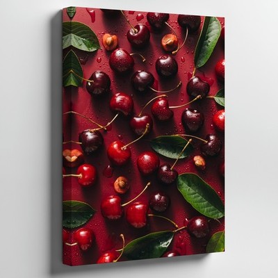 Vibrant Flat Lay Composition Featuring Freshly Picked Wall Art Canvas Print