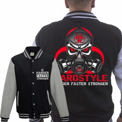 Hardstyle Collegejacke Grau Gabba Hardcore Techno Rotterdam Terror Corps RTC