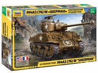 Modell Panzer US Medium Tank M4A3(76)W Sherman“ Zvezda 3676 1:3 5 Modell Cha