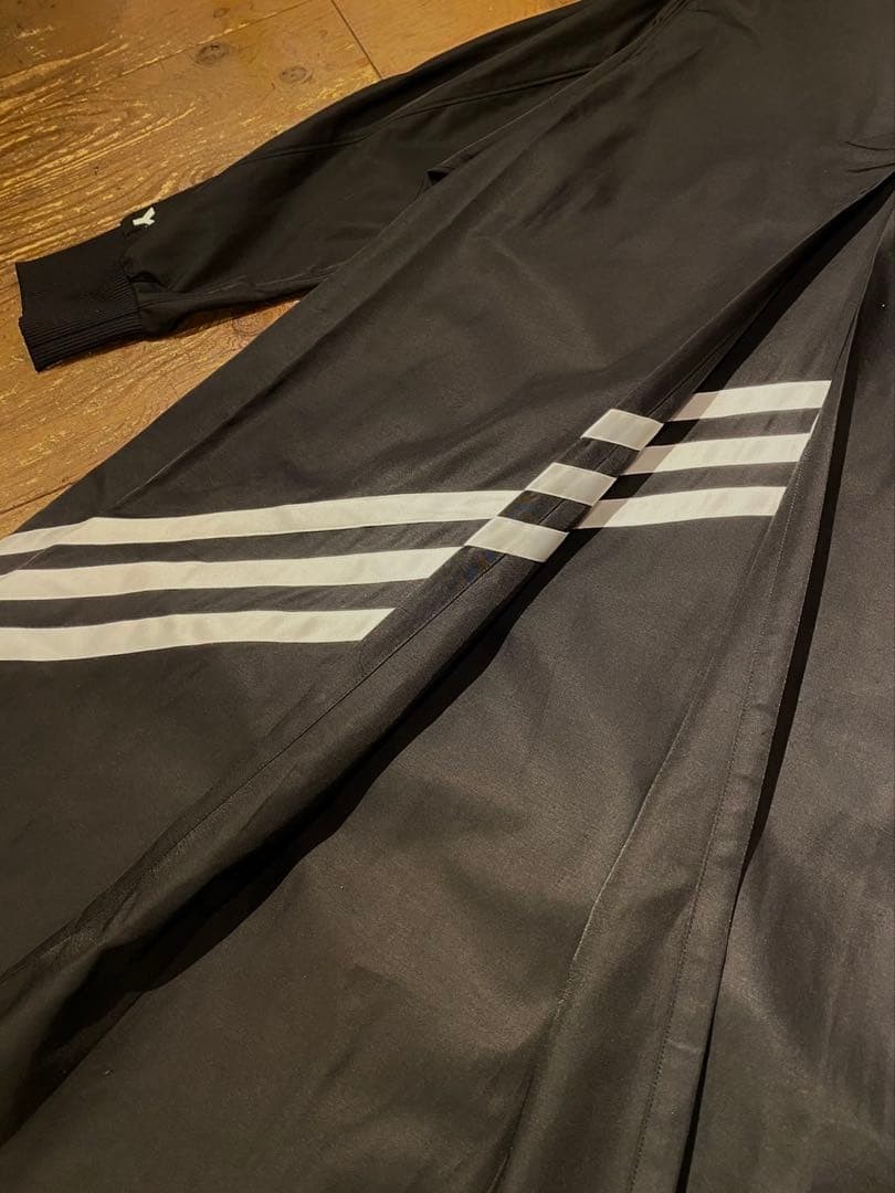 Y3 Yohji Yamamoto Adidas Stripe Coat Black Rare 2603TK image 4