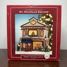 FLAW St. Nicholas Square Kringle's Coffee Shop Cafe Christmas Village Collection