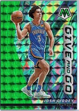 2022-23 Panini Mosaic #7 Josh Giddey Give and Go Mosaic Green