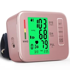 Blood Pressure Monitors,Pink Blood Pressure Machine Bp Cuff Automatic Upper A...