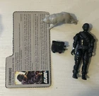 Vintage 1985 Hasbro GI Joe ARAH v2 Snake Eyes Action Figure with timber And Card