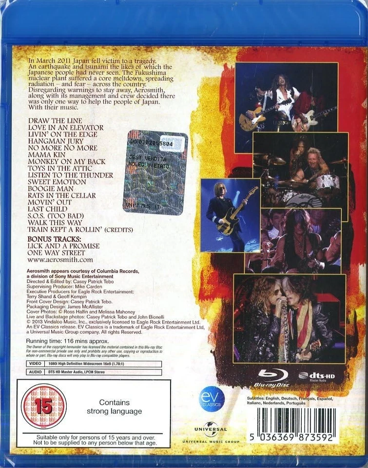 AEROSMITH Rock For The Rising Sun BLU-RAY BRAND NEW & SEALED - Image 2 of 2