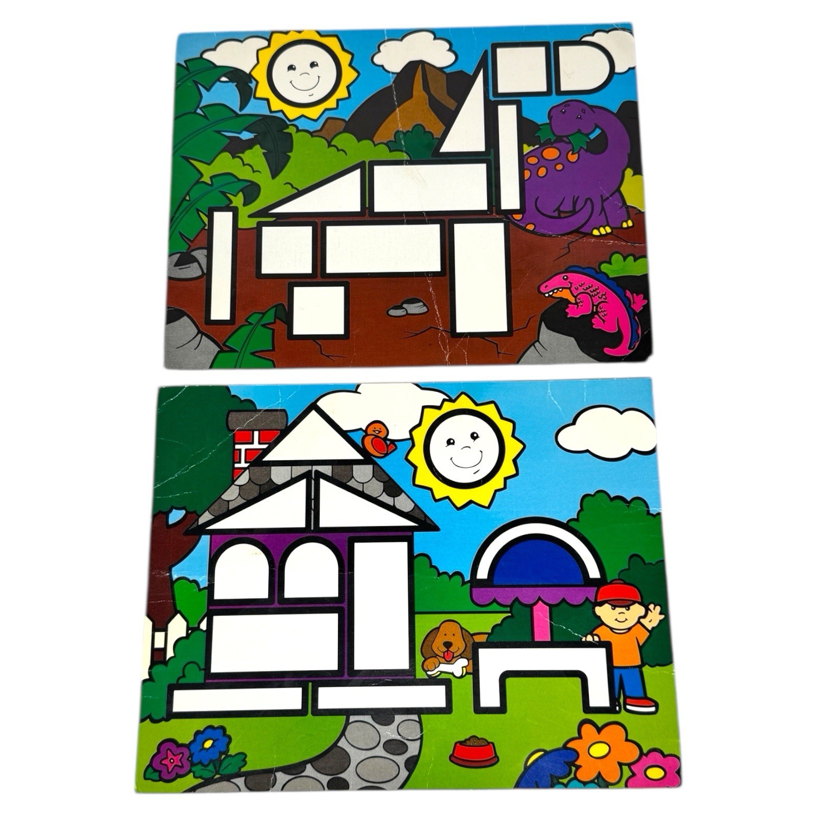 Vintage 1995 Playskool Creative Shapes Pegboard Game Complete Cards w/ 30 Shapes