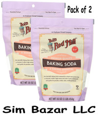 2 PACK Bob's Red Mill Baking Soda Gluten Free 16 Oz.