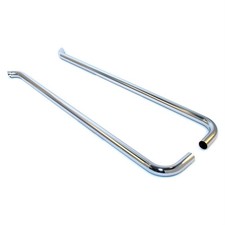 Patriot Exhaust H1280 Low-line Lake Pipe Slant Style Chrome 2 X 80