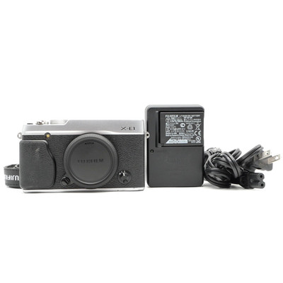EXC+ FUJIFILM X-E1 Mirrorless Digital Camera (Silver, Body Only) #558