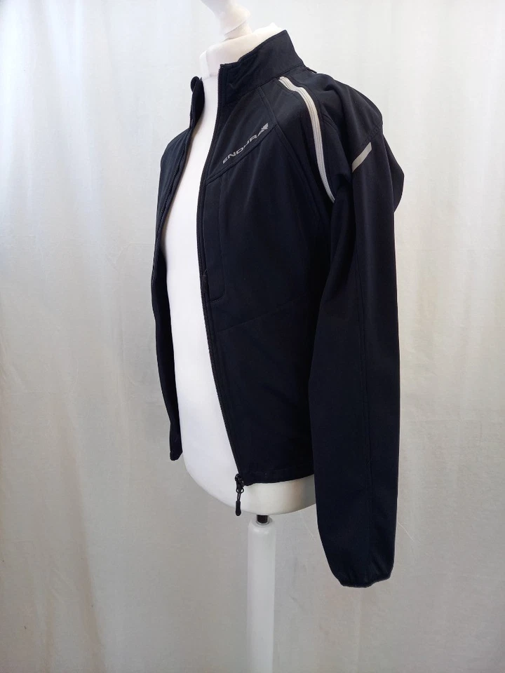 Endura Black Zip Front Top Detachable Long Sleeves Stretchy Cycling Top Size M E - Image 3 of 4