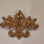 V intage MIRIAM HASKELL Fleur De Lis       Brass Vintage Brooch