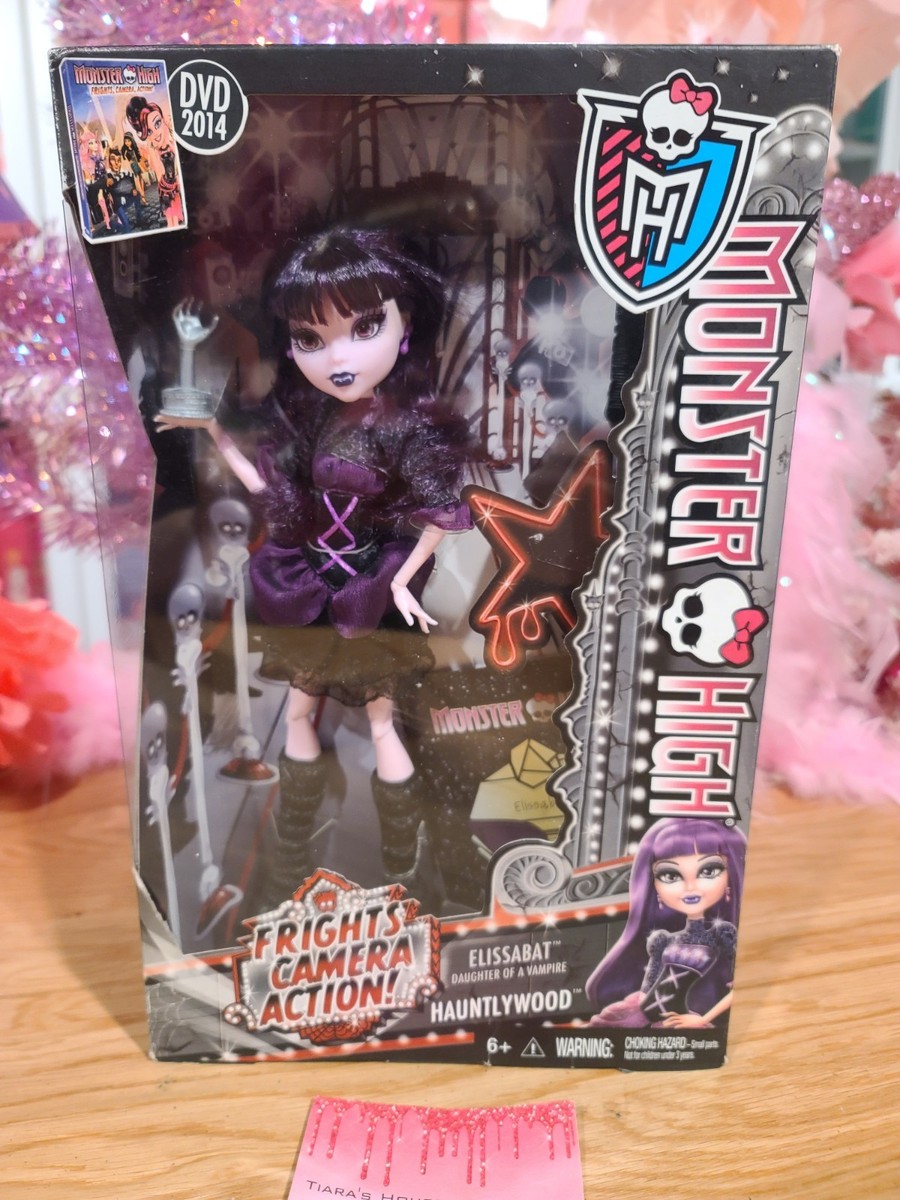 NIB! RARE 2013 MONSTER HIGH ELISSABAT FRIGHTS CAMERA ACTION DOLL