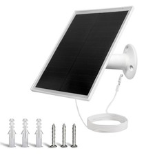 6W Solar Panel Charger, with Micro USB  USB-C Port for DC Black