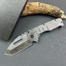 Outdoor mechanical folding knife survival defense hunting tool Christmas gift