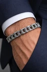 Solid 925 Sterling Silver 9mm Motorcycle Chain Bracelet 9" 54g Men's Biker