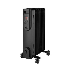 1500-Watt Black Indoor Electric Oil-Filled Radiator Convection Radiant Space Hea