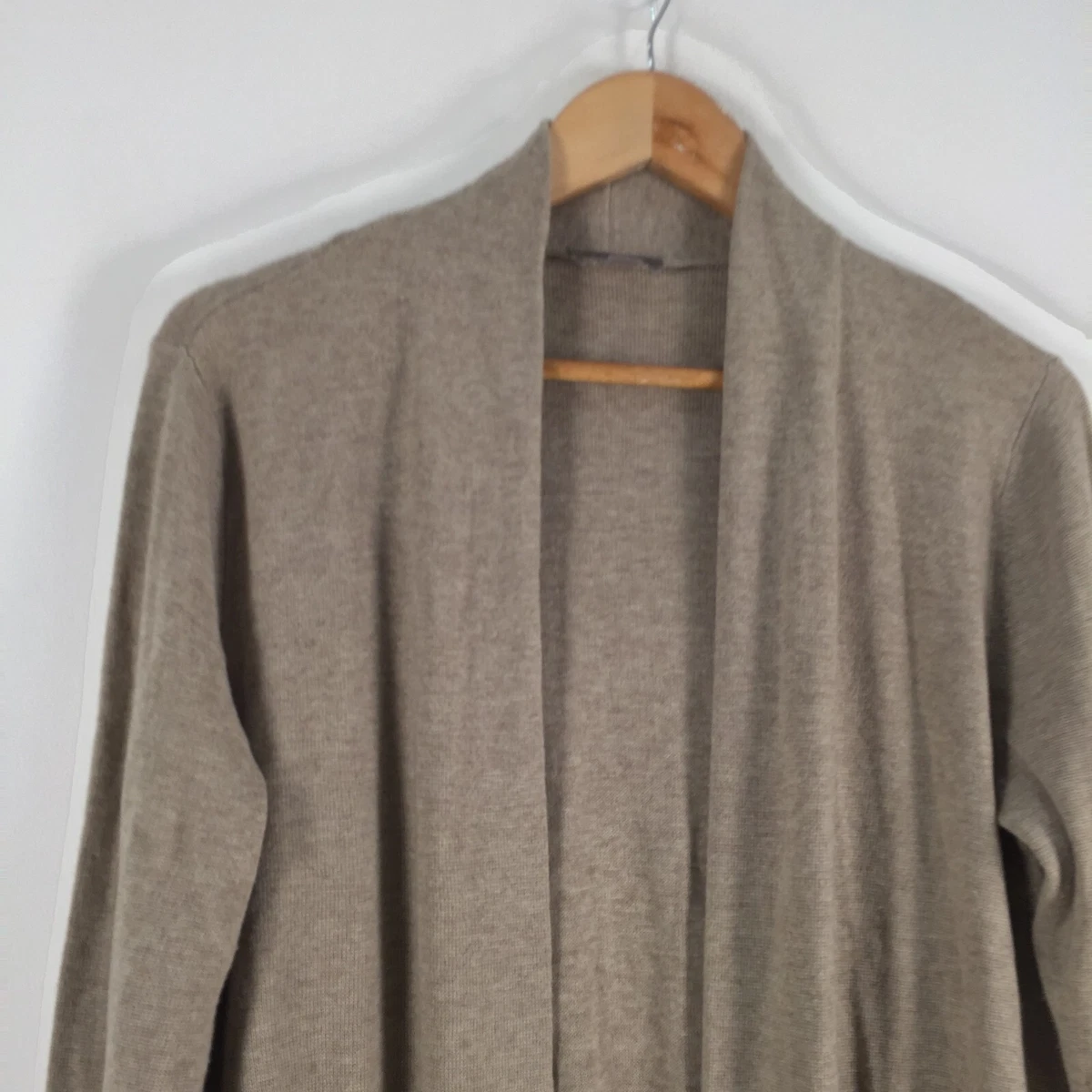 Sussan womens knit cardigan size S brown long sleeve cotton blend