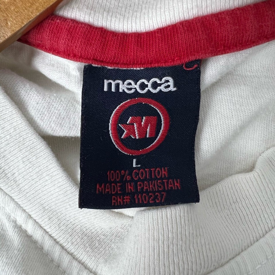 VTG Y2K Mecca Mens Sz L Shirt Grunge Hip Hop Streetwear Logo Skater