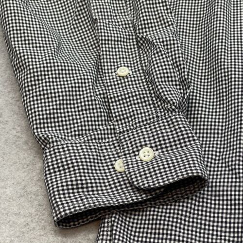 Ralph Lauren Shirt Mens 17.5 34/35 Black Pony Gingham Check Button Up Cotton - Picture 6 of 13