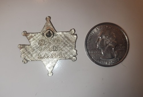 Zurück in die Zukunft III 3 Film Werbe Sheriff Star Pin Button Anstecker RAR! - Bild 3 von 4