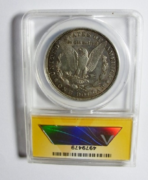 旧メダル TA113 1921 AU MORGAN DOLLAR VAM 24A3 Die Break U & N & NE, Pitted