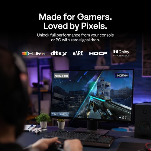 Pixio 8K HDMI 2.1 Cable Ultra High Speed 4K 120Hz Nylon Braided 6.5ft & 10ft - Picture 31 of 58