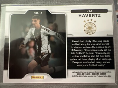 2022-23 Panini Obsidian Kai Haverz Color Blast Black SSP Case Hit