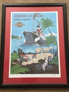 Rare Harley Davidson Vintage World Famous limited edition print #298 / 1000
