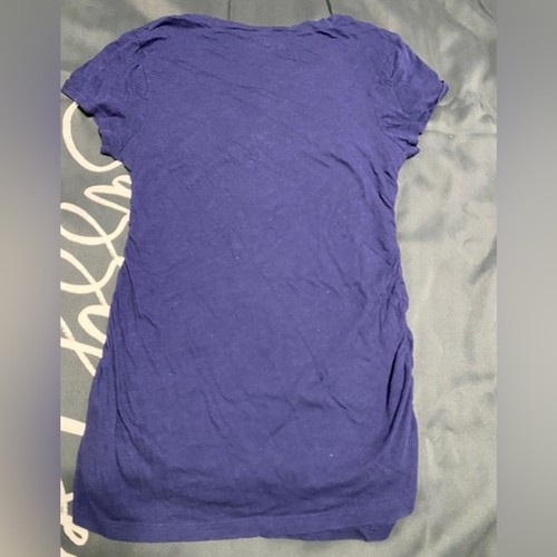 Cato Ruched Tee Navy Large - Picture 2 of 7