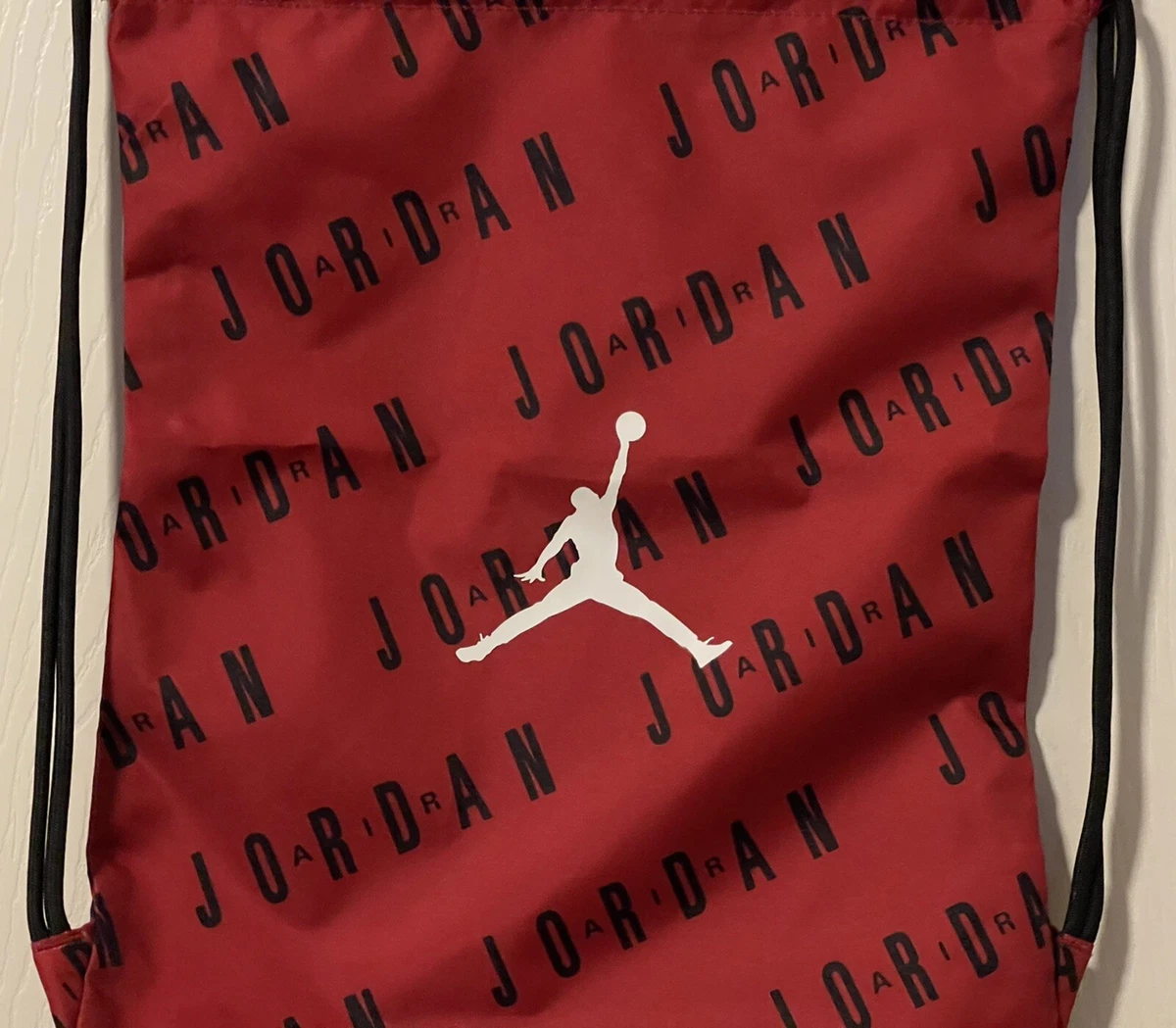 Nike Jordan Jumpman Gym Sack Bag Drawstring Backpack Black White