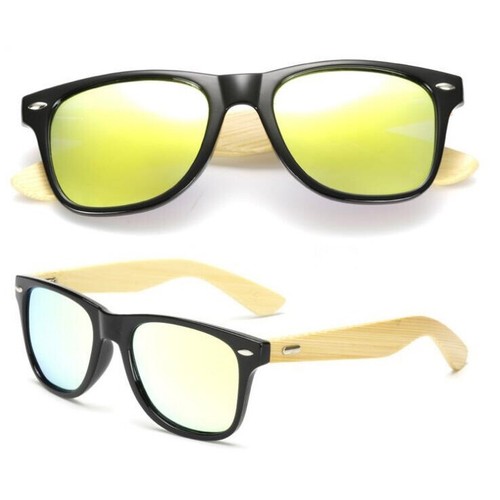 Unisex Bamboo Polarized Sunglasses Fashion Women Men Wooden UV400 Protection - Picture 10 of 12