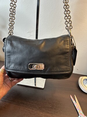 Coach Chelsea F17825 Turn Lock Flap Crossbody Shoulder Bag Purse
