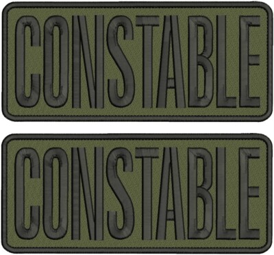 CONSTABLE 2 4X10 embroidery patches 4x10 hook od green