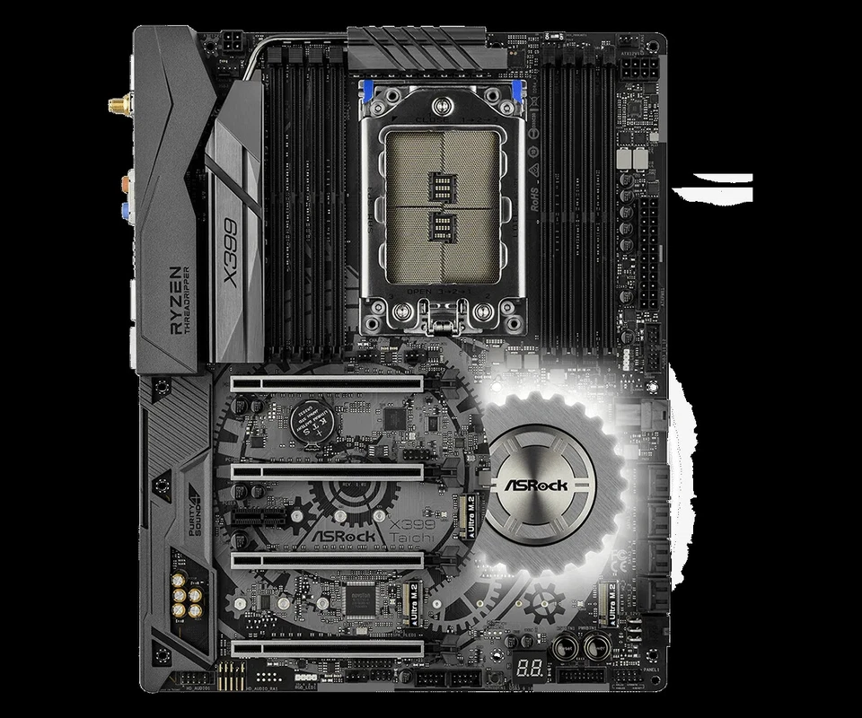 Motherboard ASRock X399 Taichi Socket TR4 8×DDR4 128GB Support AMD 1920X Cpu - Image 2 of 4