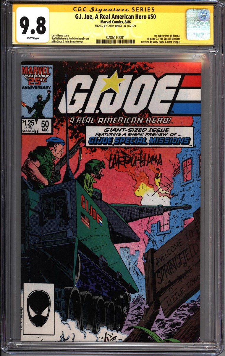 JOE A Real American Hero #50 CGC Signed HAMA! ZECK