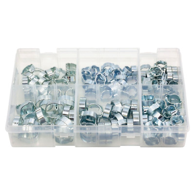 140 Stück Sortiment Box O Clips 8 - 20 mm Doppelohr Klemme Schlauch Benzin Wasser