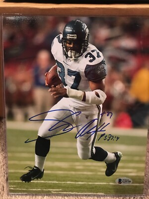 Shaun Alexander Signed Seattle Seahawks 8x10 Photo BAS