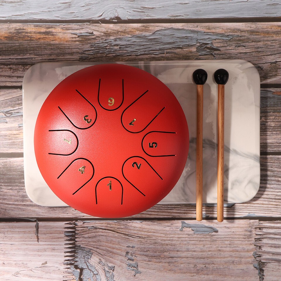 Steel Tongue Drum Portable Drum with Storage Bag Stress Relief for Kids