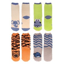 Women's Super Soft Warm Microfiber Fuzzy Cozy Fluffy Cute Animal Socks, 4 Pairs