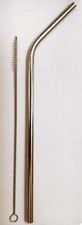 Reusable Straw - Stainless Steel Drinking - 1 metal straw  Cleaner - Eco
