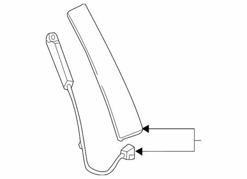 Moldura de puerta delantera derecha para Ford Edge 2015-2020 (N/P FT4Z-5820554-B)