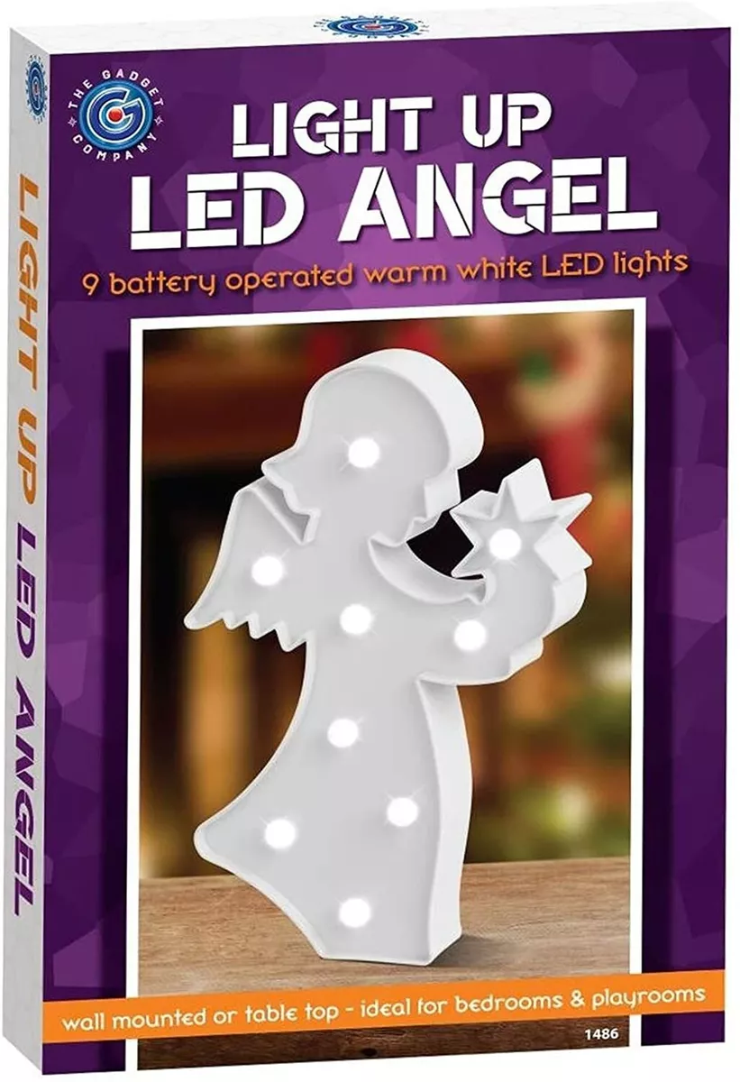 Angel LED Night Light Lamp Kids Angel Shape Battery Operated 25 cm