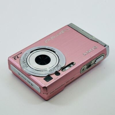 Sony DSC-W80 Pink 7.2MP Digital Camera Cyber-shot used w/ Battery