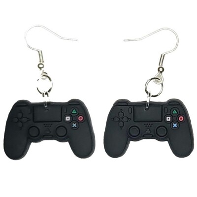 Game Controller Earrings Handmade Hypoallergenic Silver Plated Fishhooks